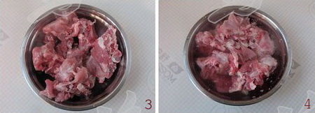 猪脊骨炖酸菜步骤3-4