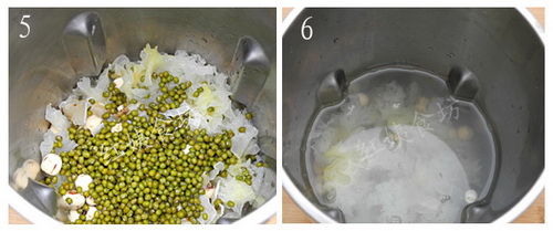 百合莲子豆浆步骤5-6