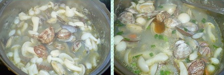 白玉菇花蛤双鲜汤步骤6-7