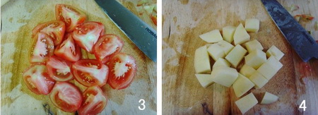 番茄土豆鱼尾汤步骤3-4