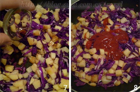 紫甘蓝苹果汤步骤7-8