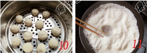 芒果糯米糍和豆沙糯米糍步骤10-11