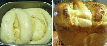 椰蓉牛奶面包的做法步骤11-12