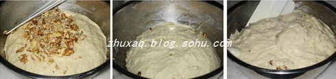 杂粮米糊核桃仁面包的做法步骤4