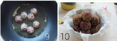 紫薯豆沙麻团步骤9-10