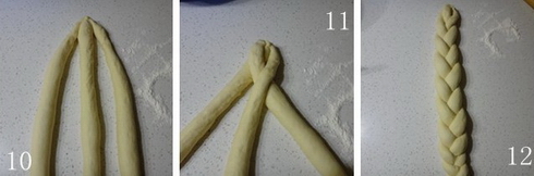 鲜奶油花环面包的做法步骤10-12