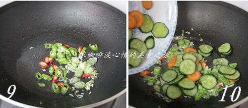 黄瓜炒肉片步骤9-10