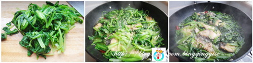 小白菜炖鲅鱼步骤7-8