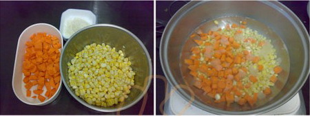 红萝卜玉米羹步骤1-2