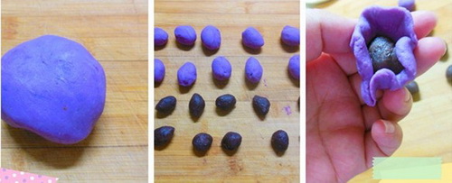 紫薯麻球步骤4-6