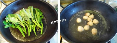 蚝油草菇芥兰的做法步骤3-4