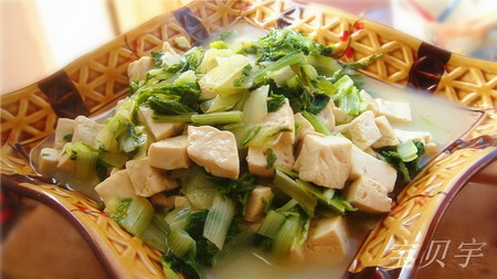(图)小白菜炖豆腐