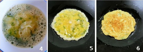 西瓜皮鸡蛋饼步骤4-6