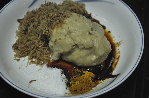 咸香咖喱肉松月饼步骤1