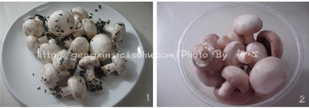 蘑菇肉排汤步骤1-2