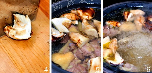 松茸炖土鸡步骤4-6