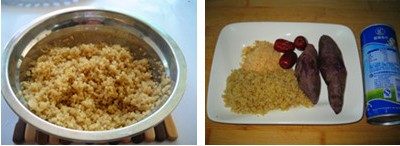 藜麦花生紫薯羹步骤2-3