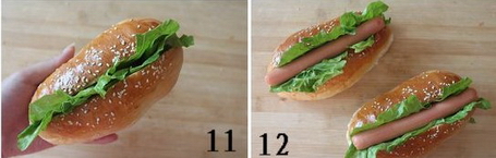 热狗面包的做法步骤11-12