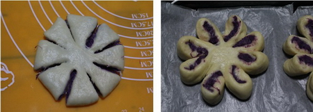 紫薯花朵面包步骤13-14