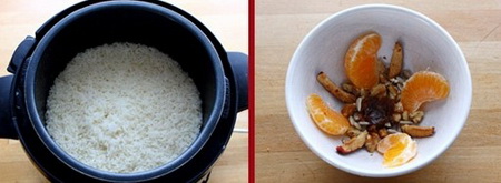米酒甜汤八宝饭步骤1-2