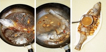 金蒜烧米鱼步骤7-9