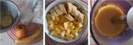 香蕉苹果溶溶豆步骤1-2