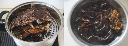 排骨海带酱黄豆的做法步骤1-2