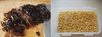 排骨海带酱黄豆的做法步骤3-4