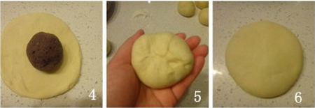 雏菊红豆沙面包步骤4-6