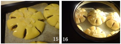 雏菊红豆沙面包步骤16-18