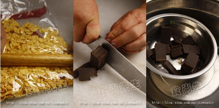 玉米巧克力脆饼步骤1-3
