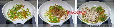 尖椒榨菜炒肉丝步骤7-9