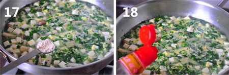 荠菜蟹菇豆腐羹步骤17-18