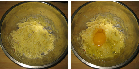 土豆丝鸡蛋饼步骤1-2