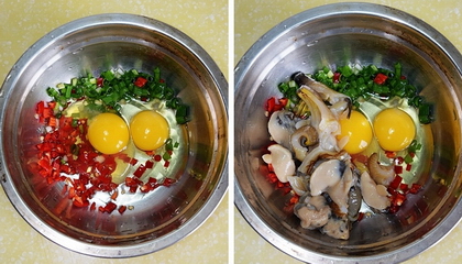 象拔蚌炒鸡蛋的做法步骤2