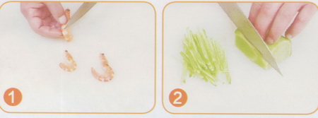 萝卜丝虾汤做法步骤1-2