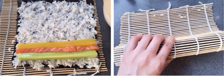 三文鱼寿司步骤5-6