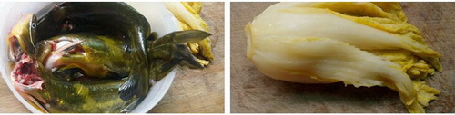 酸菜炖黄颡鱼汤做法步骤1-2