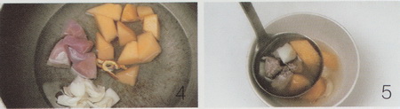 哈蜜瓜百合瘦身汤做法步骤4-5