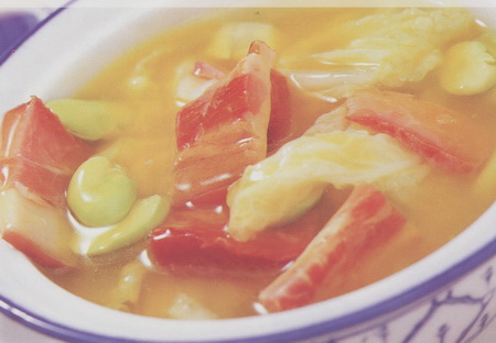 (1)火腿白菜汤