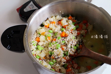 杂菜糙米饭步骤8