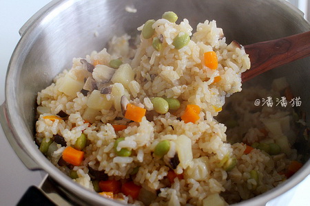 杂菜糙米饭步骤10