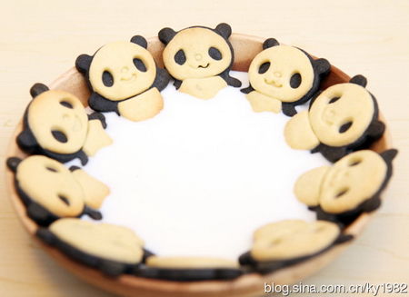 超级萌小熊猫饼干的做法