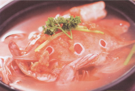 蟹粉虾球煲