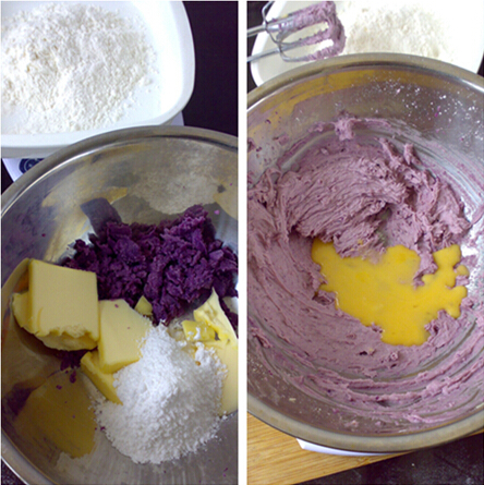 紫薯软曲奇步骤1-2