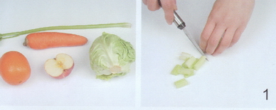 芹菜圆白菜汁的做法步骤1