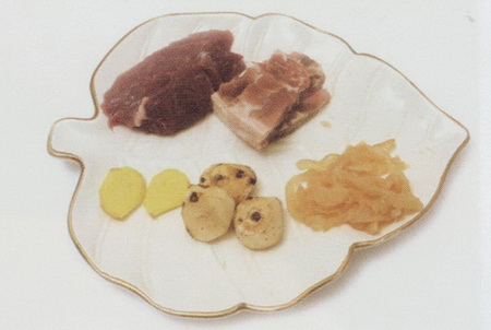 马蹄海蜇肉排汤材料
