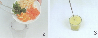 菠菜橙汁的做法步骤2-3