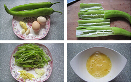 尖椒炒鸡蛋步骤1-3