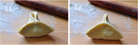 椰香红糖三角包步骤11-12